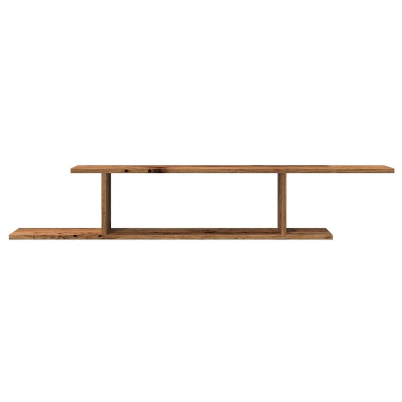 Casa si Gradina - Mobilier - Biblioteci si rafturi - Rafturi - Raft TV cu montaj perete lemn vechi 125x18x23 cm lemn prelucrat - Infinity.ro
