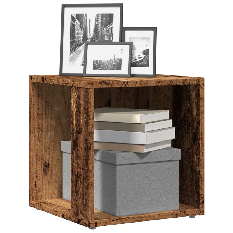 Casa si Gradina - Mobilier - Mese si birouri - Mese living - Masuta laterala, lemn vechi, 33x33x34 cm, lemn prelucrat - Infinity.ro