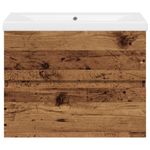 Casa si Gradina - Mobilier - Comode si corpuri - Masute de toaleta - Dulap chiuveta cu chiuveta incorporata lemn vechi 61x39,5x49 cm - Infinity.ro