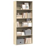 Casa si Gradina - Mobilier - Biblioteci si rafturi - Biblioteci - Biblioteca, stejar sonoma, 80x30x189 cm, lemn prelucrat - Infinity.ro