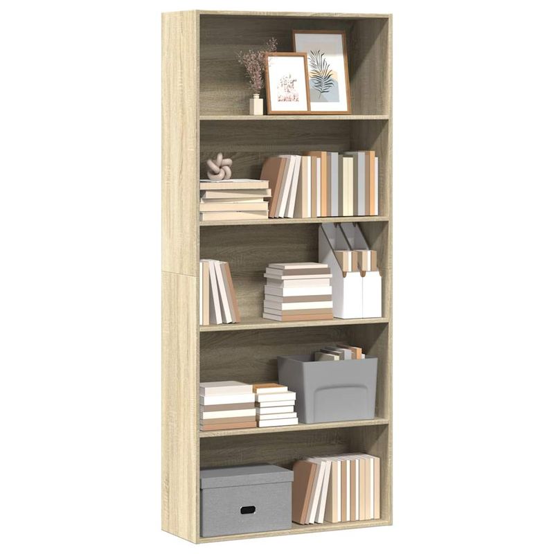 Casa si Gradina - Mobilier - Biblioteci si rafturi - Biblioteci - Biblioteca, stejar sonoma, 80x30x189 cm, lemn prelucrat - Infinity.ro