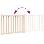 Petshop - Accesorii petshop - Culcusuri si custi - Custi interior si exterior - Poarta pentru caini pliabila, 2 panouri, 160 cm, lemn de brad, mărime 80x60x2 cm - Infinity.ro