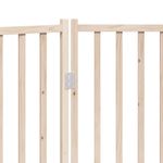 Petshop - Accesorii petshop - Culcusuri si custi - Custi interior si exterior - Poarta pentru caini pliabila, 3 panouri, 150 cm, lemn de brad, mărime 50x90x2 cm - Infinity.ro