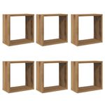 Casa si Gradina - Mobilier - Biblioteci si rafturi - Rafturi - Rafturi de perete cub 6 buc. stejar artizanal, 30x15x30 cm lemn - Infinity.ro