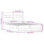 Casa si Gradina - Mobilier - Paturi si accesorii - Paturi - Cadru de pat metalic fara saltea, stejar sonoma, 120x200 cm - Infinity.ro
