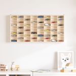 Casa si Gradina - Mobilier - Biblioteci si rafturi - Rafturi - Vitrina de perete cu 80 de compartimente, 80x4,5x40,5 cm - Infinity.ro