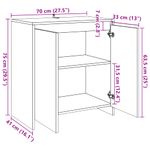 Casa si Gradina - Mobilier - Comode si corpuri - Comode - Dulap, stejar artizanal, 70x41x75cm, lemn prelucrat - Infinity.ro