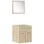 Casa si Gradina - Mobilier - Seturi de mobilier - Seturi baie - Set mobilier de baie, 4 piese, stejar sonoma, lemn prelucrat - Infinity.ro
