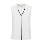 Fashion, accesorii si bijuterii - Femei - Imbracaminte femei - Camasi si bluze femei - Bluza dama Calvin Klein S02TG95B,  L INTL, Alb - Infinity.ro