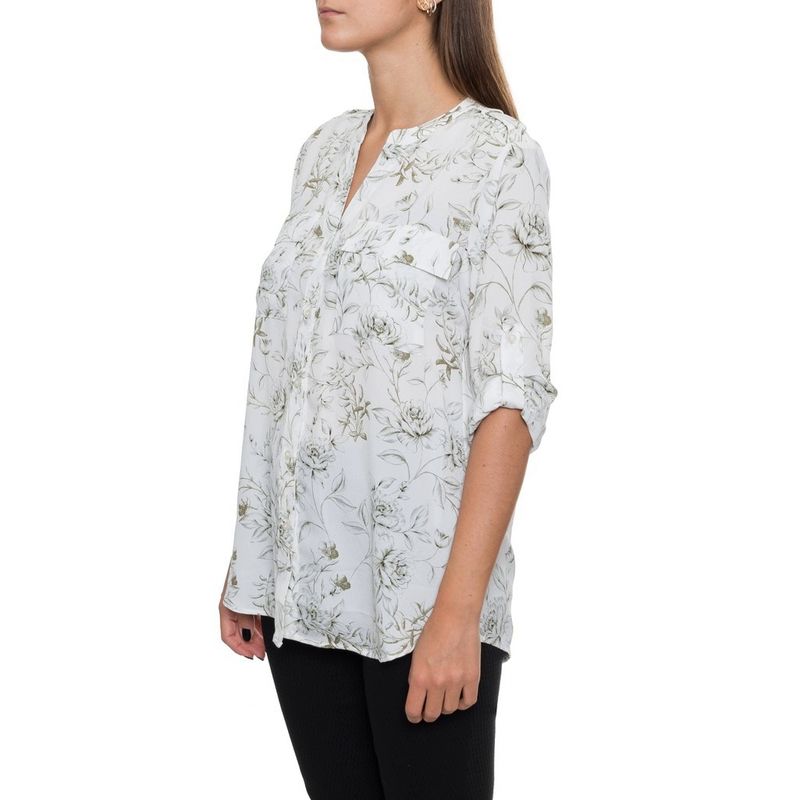 Fashion, accesorii si bijuterii - Femei - Imbracaminte femei - Camasi si bluze femei - Camasa dama Calvin Klein M0BA9547, S INTL, Alb - Infinity.ro