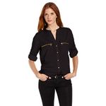 Fashion, accesorii si bijuterii - Femei - Imbracaminte femei - Camasi si bluze femei - Camasa dama Calvin Klein M3VA9598, S INTL, Negru - Infinity.ro