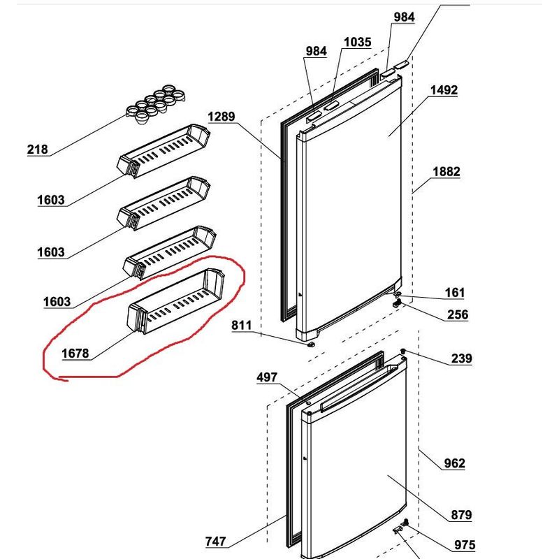 Electronice si Electrocasnice - Aparate frigorifice - Accesorii aparate frigorifice - Raft polita sticle frigider Arctic 4616770600 - Infinity.ro