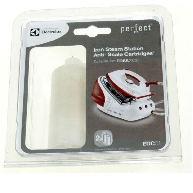 Electronice si Electrocasnice - Ingrijirea tesaturilor - Accesorii fiare de calcat - Set 2 cartuse anticalcar pentru statiile de calcat Electrolux, AEG EDC01 , EDBS 2300, 9001670125 - Infinity.ro