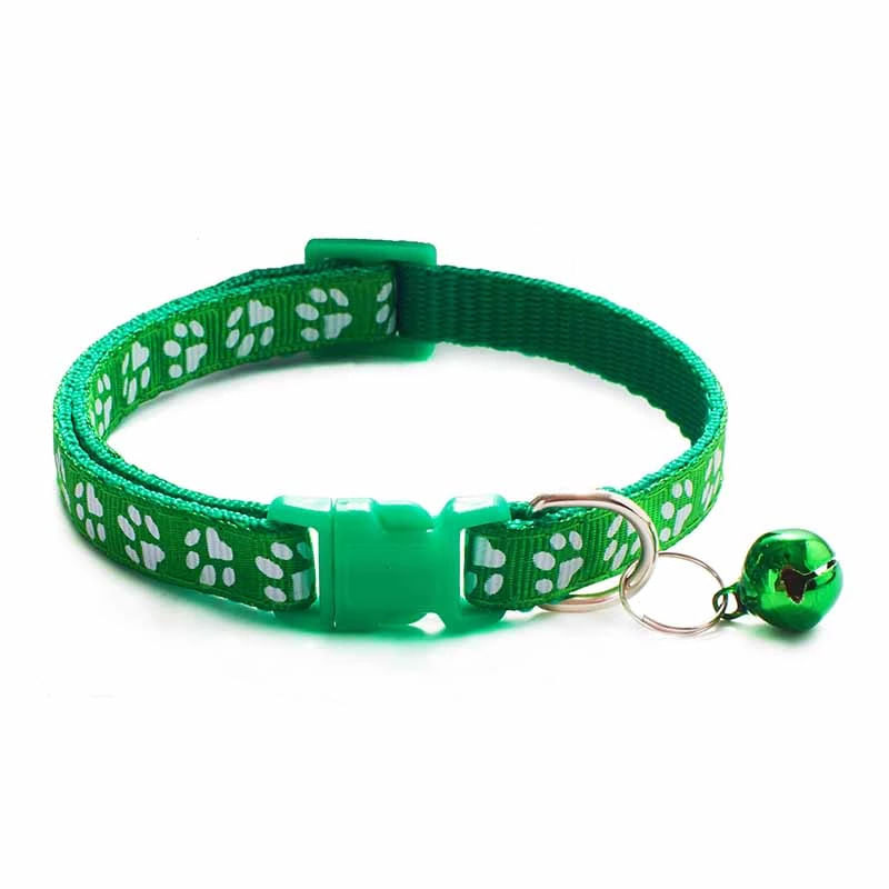 Petshop - Accesorii petshop - Zgarzi, lese si hamuri - Zgarzi - Zgarda ajustabila cu clopotel pentru caini si pisici, 18-32cm, Verde - Infinity.ro