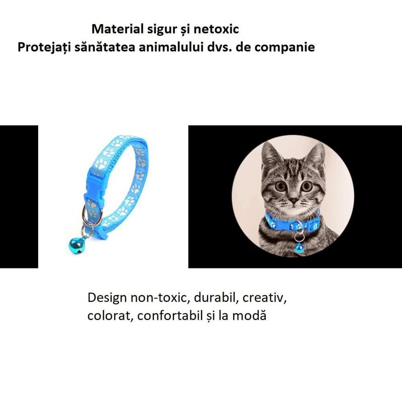 Petshop/Accesorii petshop/Zgarzi, lese si hamuri/Zgarzi - Zgarda ajustabila cu clopotel pentru caini si pisici, 18-32cm, Maro - Infinity.ro