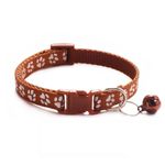 Petshop/Accesorii petshop/Zgarzi, lese si hamuri/Zgarzi - Zgarda ajustabila cu clopotel pentru caini si pisici, 18-32cm, Maro - Infinity.ro