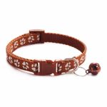Petshop/Accesorii petshop/Zgarzi, lese si hamuri/Zgarzi - Zgarda ajustabila cu clopotel pentru caini si pisici, 18-32cm, Maro - Infinity.ro
