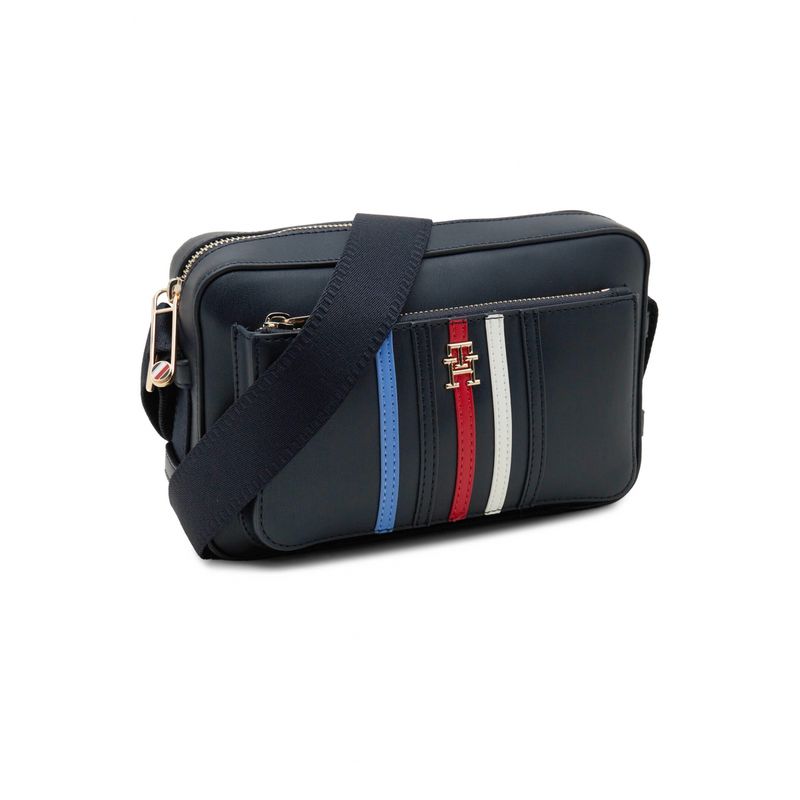 Fashion, accesorii si bijuterii - Femei - Accesorii femei - Genti si rucsacuri femei - Geanta dama Tommy Hilfiger Camera Bag Corp AW0AW16106 Bleumarin 25 x 16 x 11 cm - Infinity.ro