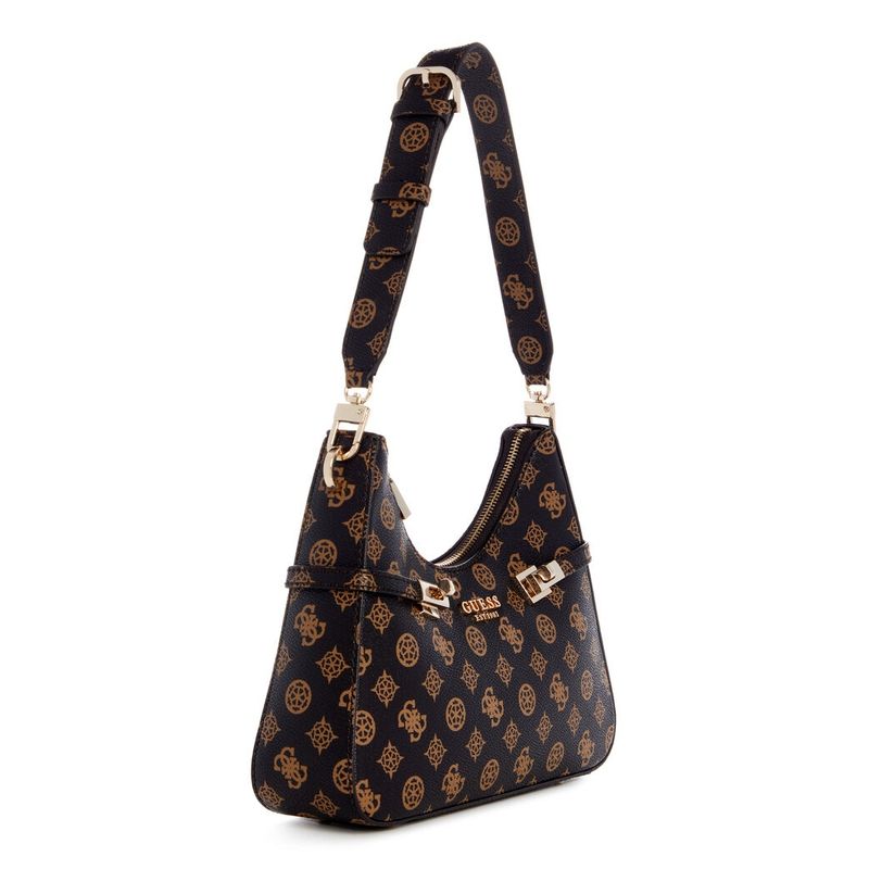 Fashion, accesorii si bijuterii - Femei - Accesorii femei - Genti si rucsacuri femei - Geanta dama Guess Loralee Hobo PG922602 Maro 27 x 14 x 7 cm - Infinity.ro
