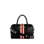 Fashion, accesorii si bijuterii - Femei - Accesorii femei - Genti si rucsacuri femei - Geanta dama Guess Nelka Satchel VG930705 Negru 25.5 x 16 x 12.5 cm - Infinity.ro