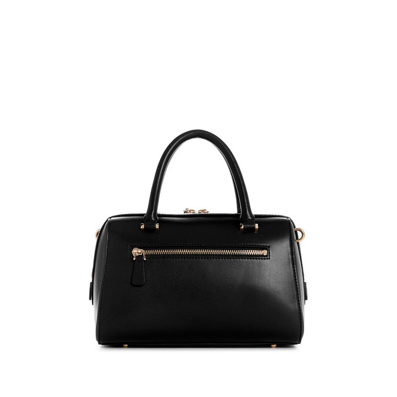 Fashion, accesorii si bijuterii - Femei - Accesorii femei - Genti si rucsacuri femei - Geanta dama Guess Nelka Satchel VG930705 Negru 25.5 x 16 x 12.5 cm - Infinity.ro