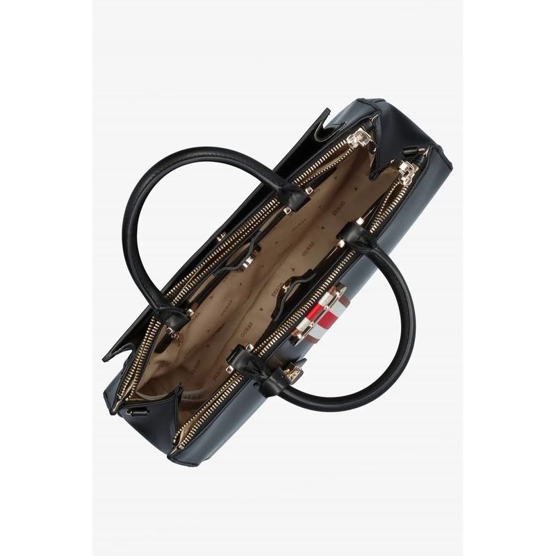 Fashion, accesorii si bijuterii - Femei - Accesorii femei - Genti si rucsacuri femei - Geanta dama Guess nelka satchel VG930707 35 x 25 x 11 cm Negru - Infinity.ro