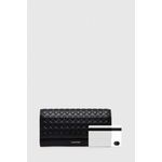 Fashion, accesorii si bijuterii - Femei - Accesorii femei - Portofele femei - Portofel mare de dama Calvin Klein Mini Quilt Large Trifold K60K611895 19 x 9.7 x 3.5 cm Negru - Infinity.ro