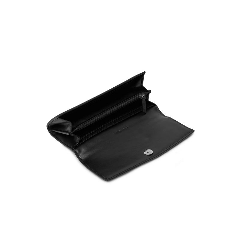 Fashion, accesorii si bijuterii - Femei - Accesorii femei - Portofele femei - Portofel mare de dama Calvin Klein Mini Quilt Large Trifold K60K611895 19 x 9.7 x 3.5 cm Negru - Infinity.ro