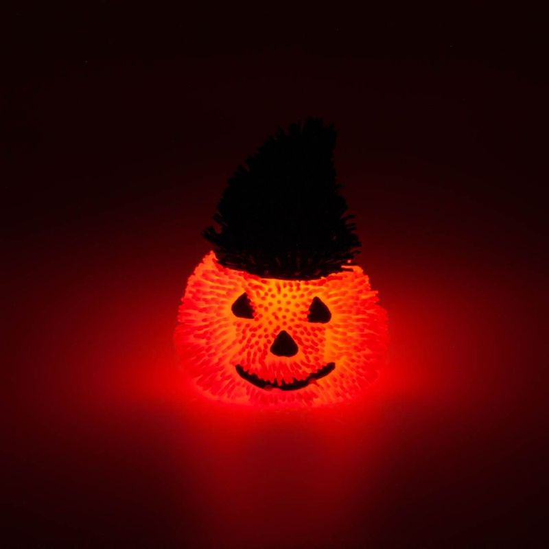 Casa si Gradina - Decoratiuni - Decoratiuni de sezon - Dovleac Decorativ Halloween, Luminos, Plastic Moale, Portocaliu/Negru - Infinity.ro