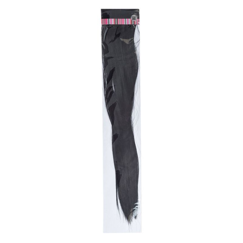 Casa si Gradina - Decoratiuni - Decoratiuni petrecere - Masti si costume carnaval - Extensii par cu clip, negru, 55 cm - Infinity.ro