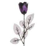 Casa si Gradina - Decoratiuni - Obiecte decorative - Plante artificiale - Floare Artificiala Trandafir, 47cm, Culoare Negru-Mov, Material Plastic - Infinity.ro