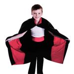 Jucarii, Copii si Bebe - Jucarii si jocuri - Jucarii de rol - Masti si costume copii - Pelerina Copii, Model Dracula, Marime One Size, Lungime 91cm, Material Poliester, Negru cu Rosu - Infinity.ro