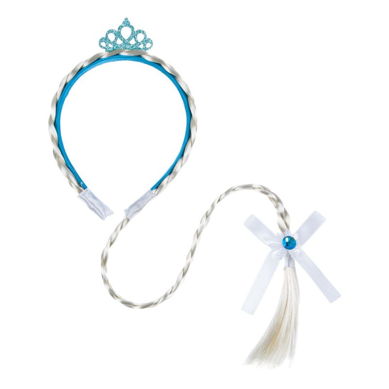 Jucarii, Copii si Bebe - Jucarii si jocuri - Jucarii de rol - Masti si costume copii - Set Printesa Coronita Bagheta Manusi Turcoaz - 3buc. - Infinity.ro