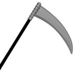 Jucarii, Copii si Bebe - Jucarii si jocuri - Jucarii de rol - Masti si costume copii - Accesoriu Deghizare Halloween Coasa, Plastic, Negru Argintiu, Lungime 100 cm - Infinity.ro