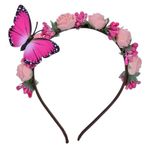 Jucarii, Copii si Bebe - Jucarii si jocuri - Jucarii de rol - Masti si costume copii - Set de Deghizare Bentita Hawaii Flori si Fluturi, Multicolor - Infinity.ro