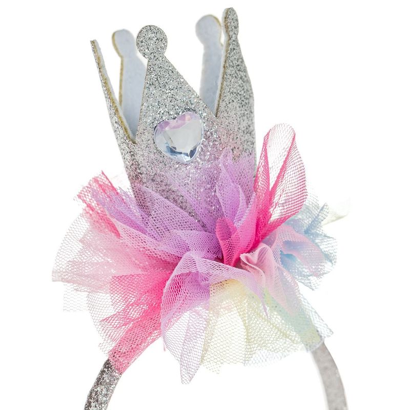 Jucarii, Copii si Bebe - Jucarii si jocuri - Jucarii de rol - Masti si costume copii - Set Coronita si Bagheta 2 piese, Multicolor, 30cm - Infinity.ro