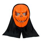 Jucarii, Copii si Bebe - Jucarii si jocuri - Jucarii de rol - Masti si costume copii - Masca Halloween, Dovleac Portocaliu, Acoperire Cap Neagra, Plastic si Poliester - Infinity.ro