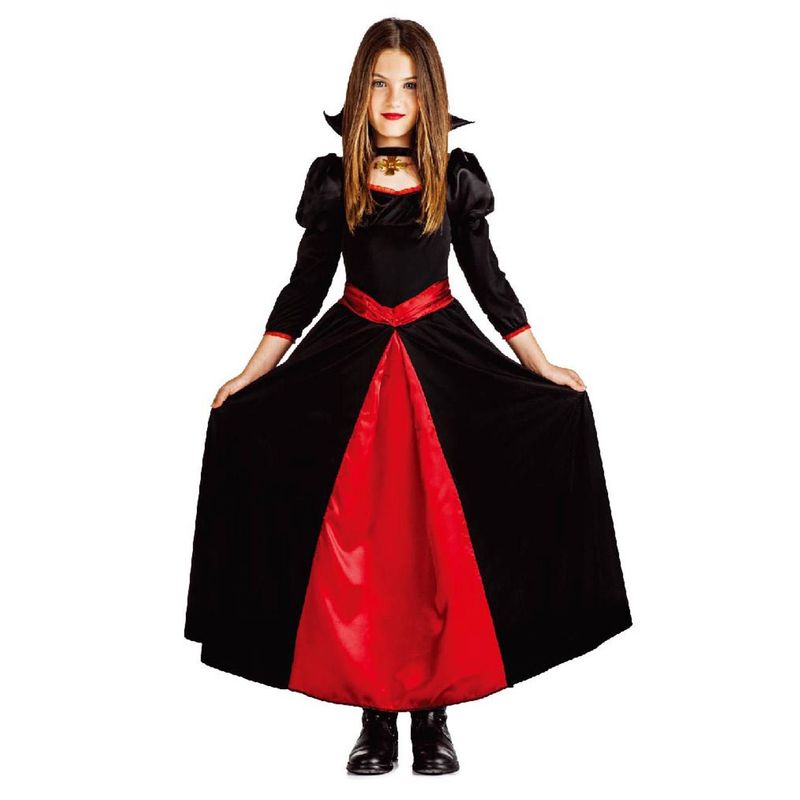 Jucarii, Copii si Bebe - Jucarii si jocuri - Jucarii de rol - Masti si costume copii - Costum de Halloween, Vampir, Rochie Lunga, Fete, Rosu/Negru, Poliester - Infinity.ro