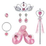 Jucarii, Copii si Bebe - Jucarii si jocuri - Jucarii de rol - Masti si costume copii - Set Accesorii de Printesa, Fete, Roz, 8 Piese - Infinity.ro