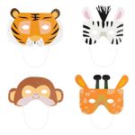 Jucarii, Copii si Bebe - Jucarii si jocuri - Jucarii de rol - Masti si costume copii - Masti Party Animale, Set 8 Bucati, Multicolor, Hartie, cu Banda Elastica - Infinity.ro