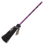 Jucarii, Copii si Bebe - Jucarii si jocuri - Jucarii de rol - Masti si costume copii - Matura decorativa Halloween, 52cm, mov/negru, plastic - Infinity.ro