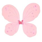 Jucarii, Copii si Bebe - Jucarii si jocuri - Jucarii de rol - Masti si costume copii - Aripi deghizare, Fluture roz, 37x40cm - Infinity.ro