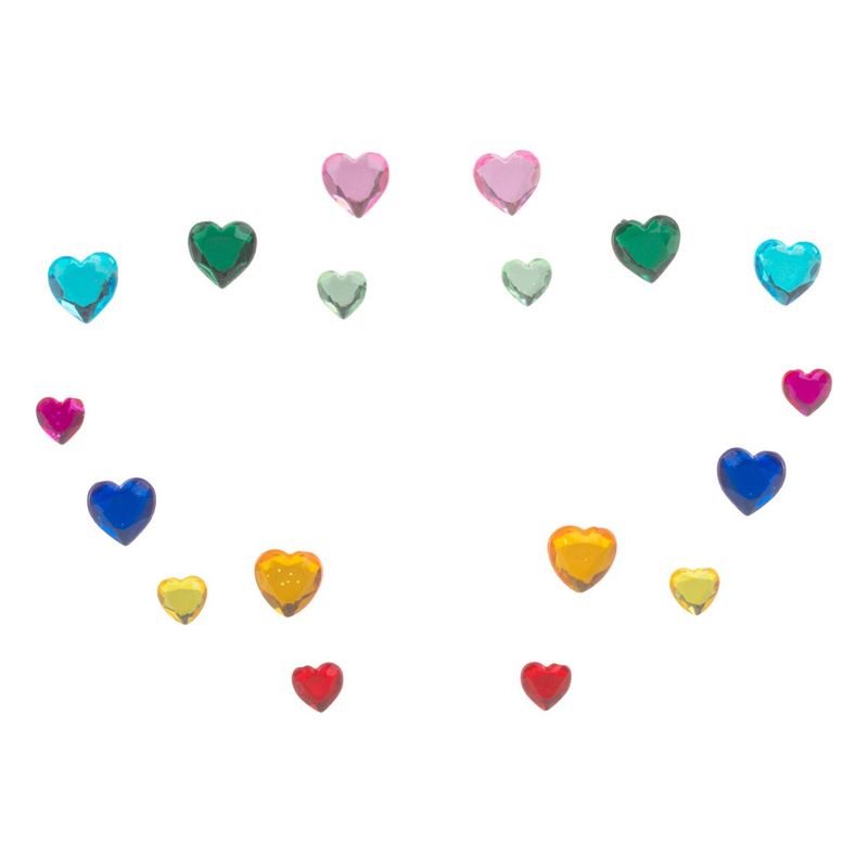 Carti si Birotica - Papetarie - Hartie si topuri - Autocolant - Strasuri Autocolante Fata, Multicolor, Inimi - Infinity.ro