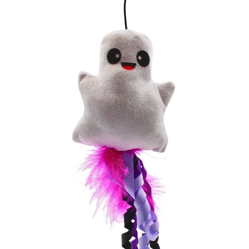 Petshop - Accesorii petshop - Jucarii animale - Jucarii interactive animale - Jucarie pentru pisici, Halloween, model fantoma, cats colection - Infinity.ro