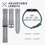 Laptop, Telefoane si Tablete - Wearables si gadgeturi - Wearables - Accesorii wearables - Set 2 curele pentru Xiaomi Mi Watch Color Sport/Watch S1 Active, Kwmobile, Gri/Verde, Silicon, 58971.02 - Infinity.ro