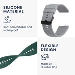 Laptop, Telefoane si Tablete - Wearables si gadgeturi - Wearables - Accesorii wearables - Set 2 curele pentru Xiaomi Mi Watch Color Sport/Watch S1 Active, Kwmobile, Gri/Verde, Silicon, 58971.02 - Infinity.ro