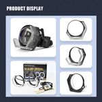 Auto si Moto - Piese auto si accesorii - Caroserie - Faruri, stopuri si proiectoare - Set de 2 inele rectangulare DRL / lumina de zi si semnalizare compatibil lupe 3 inchi - Infinity.ro