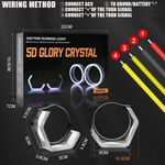 Auto si Moto - Piese auto si accesorii - Caroserie - Faruri, stopuri si proiectoare - Set de 2 inele rectangulare DRL / lumina de zi si semnalizare compatibil lupe 3 inchi - Infinity.ro