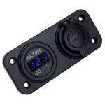 Auto si Moto - Electronice auto - Accesorii electronice auto - Voltmetru cu 2 x porturi incarcare USB, alimentare 12V - Infinity.ro