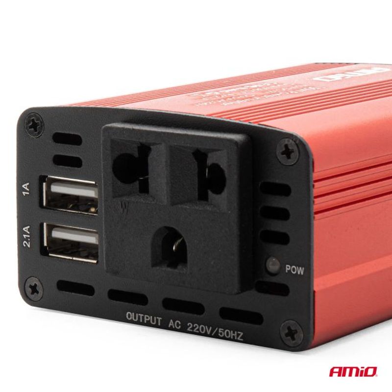 Auto si Moto - Electronice auto - Accesorii electronice auto - Convertor de tensiune 12V -> 230V, 150W/300W, 2 x USB 5V - Infinity.ro
